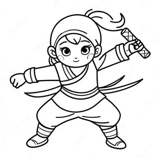 Ninja Girl Coloring Pages