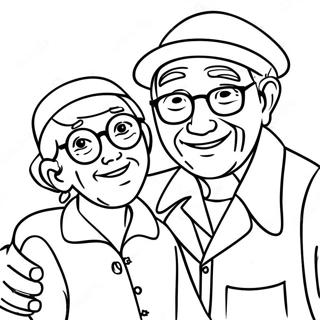 Heartwarming Grandparents Coloring Page 6661-5298