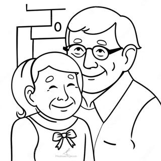 Heartwarming Grandparents Coloring Page 6661-5299