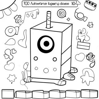 Colorful Numberblocks 1000 Adventure Coloring Page 66645-52737