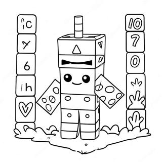 Colorful Numberblocks 1000 Adventure Coloring Page 66645-52738