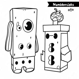 Numberblocks 8 Coloring Pages