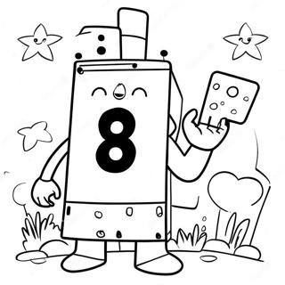 Numberblocks 8 Coloring Page 66664-52748