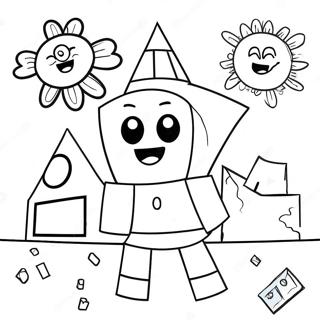 Colorful Numberblocks 8 In A Fun Scene Coloring Page 66665-52755