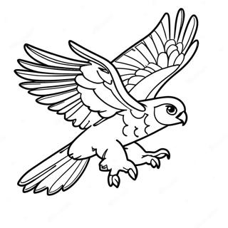 Majestic Falcon In Flight Coloring Page 66735-52813