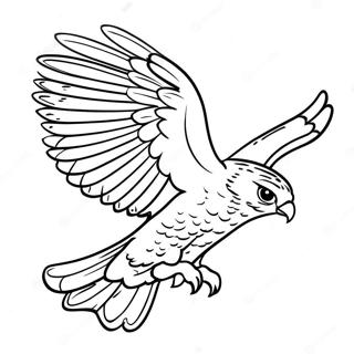 Majestic Falcon In Flight Coloring Page 66735-52814