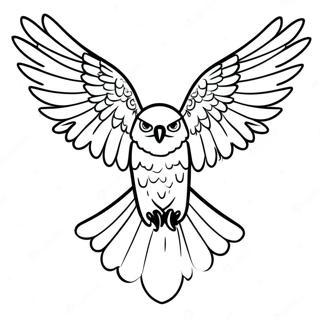 Majestic Falcon In Flight Coloring Page 66735-52815