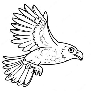 Majestic Falcon In Flight Coloring Page 66735-52816