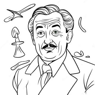 Salvador Dali Surrealist Artwork Coloring Page 66754-52830