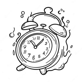 Dreamlike Melting Clocks Coloring Page 66755-52842