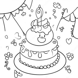 Happy Birthday Nana Coloring Pages