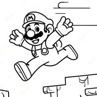 Mario Jumping In The Air Coloring Page 66884-52917