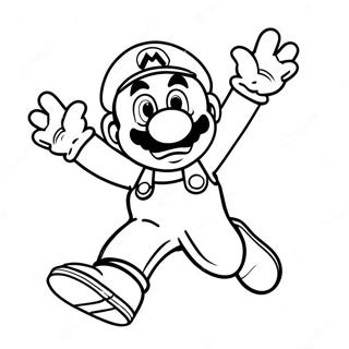 Mario Jumping In The Air Coloring Page 66884-52918