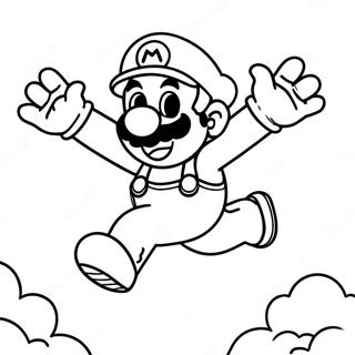 Mario Jumping In The Air Coloring Page 66884-52919