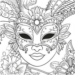 Masquerade Mask Coloring Pages