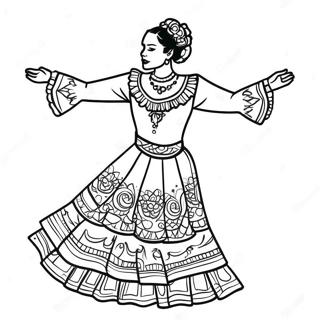 Folklorico Dancer Coloring Pages