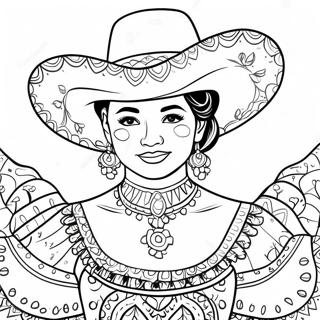 Folklorico Dancer Coloring Pages