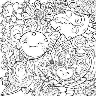 Whimsical Scribbles Coloring Page 66995-53005