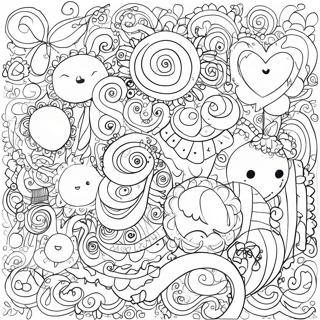 Whimsical Scribbles Coloring Page 66995-53007