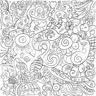 Whimsical Scribbles Coloring Page 66995-53008