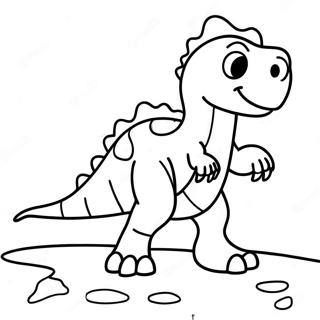 Dinosaur Footprint Coloring Pages