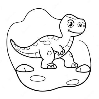 Dinosaur Footprint Coloring Page 67004-53015