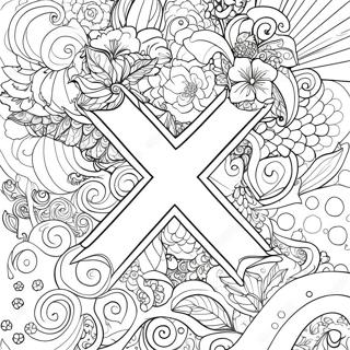 Red X Coloring Pages