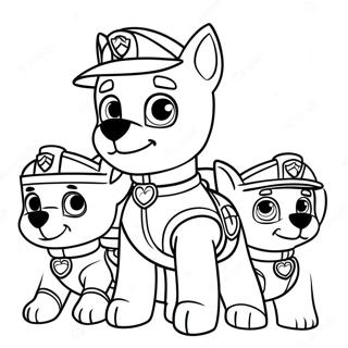 Christmas Paw Patrol Coloring Page 670-532