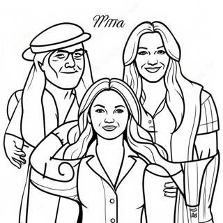 Mamma Mia Characters Coloring Page 67135-53123