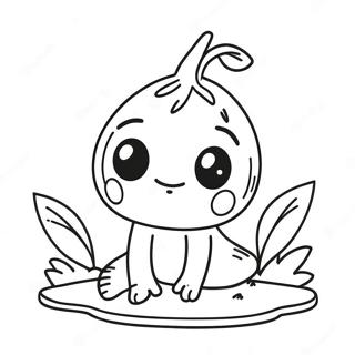 Cute Sprout Character Coloring Page 67155-53143