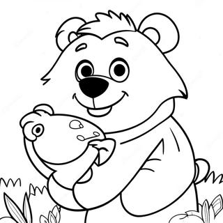 Masha And Bear Coloring Page 6720-5367