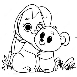 Masha And Bear Coloring Page 6720-5368