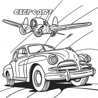 Hudson Hornet Classic Racing Car Coloring Page 67244-53212