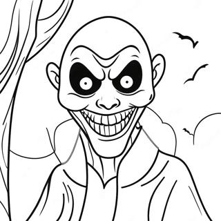 Scary Boogeyman In The Shadows Coloring Page 67275-53244