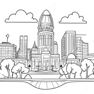 St Louis City Skyline Coloring Page 67294-53250