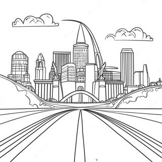 St Louis City Skyline Coloring Page 67294-53251