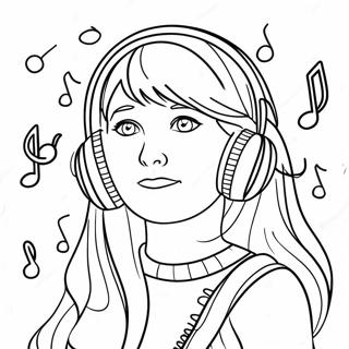 Daria With Musical Notes Coloring Page 67315-53262