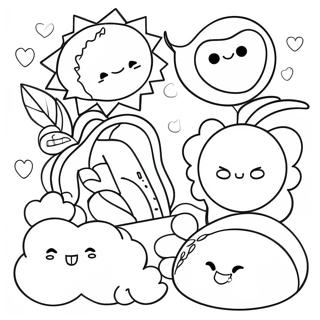 Aesthetic Stickers Coloring Pages