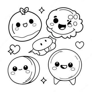 Cute Aesthetic Stickers Coloring Page 67345-53292