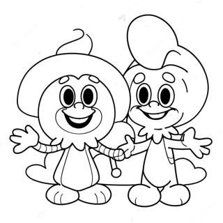 Playful Thing 1 And Thing 2 Coloring Page 67375-53316