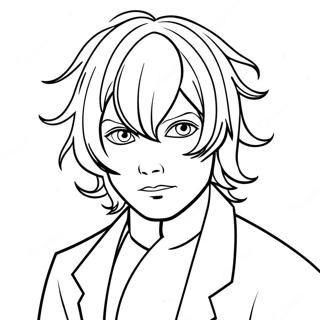 Dazai With A Mysterious Expression Coloring Page 67385-53332