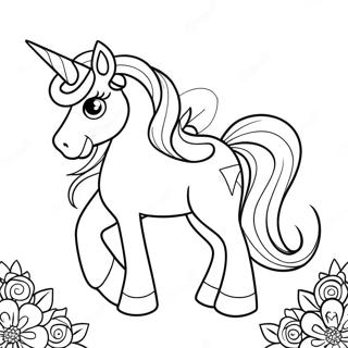 Unicorn Princess Coloring Page 6740-5358