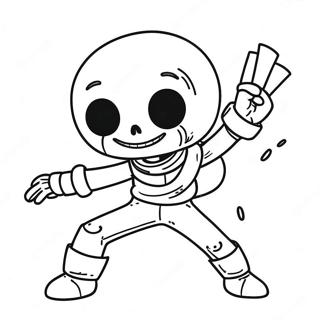 Ausmalbild Von Dust Sans In Kampfpose 67425-53352