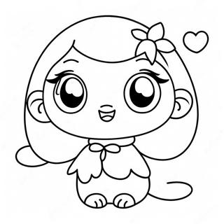 Cute Kawaii Chan With Big Eyes Coloring Page 67445-53382