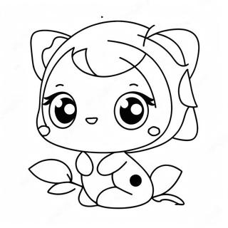 Cute Kawaii Chan With Big Eyes Coloring Page 67445-53384