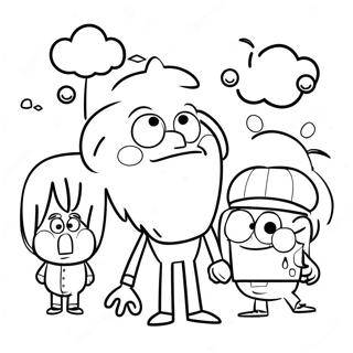 Cloudy With A Chance Of Meatballs 2 Main Characters Coloring Page 67484-53398