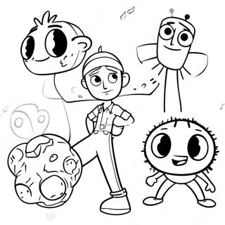 Cloudy With A Chance Of Meatballs 2 Main Characters Coloring Page 67484-53399