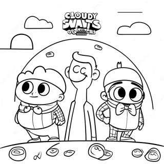 Cloudy With A Chance Of Meatballs 2 Main Characters Coloring Page 67484-53400