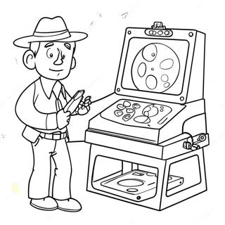 Flint Lockwood Inventing Silly Gadgets Coloring Page 67485-53416