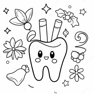 Christmas Dental Coloring Pages